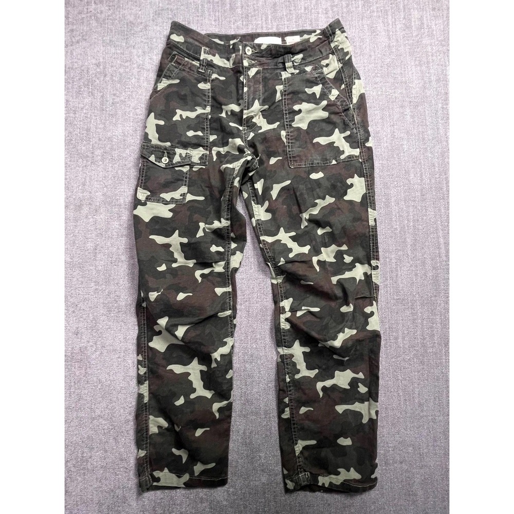 Wanderer by Anthropologie Cargo Pants Womens 29 Green Camouflage Utility Pockets